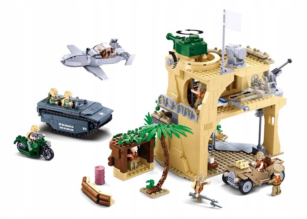 

Klocki Sluban Pole Bitwy Samolot Pojazdy Działo