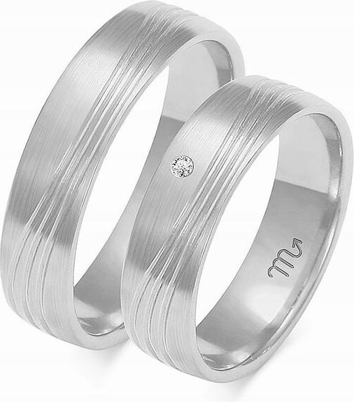 svatba prsten z bílého zlata 14K 585 r 35 36 37 pár prstenů gravírování