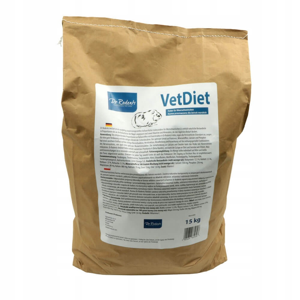 Levně Krmivo pro morče 15kg Dr. Rodents VetDiet