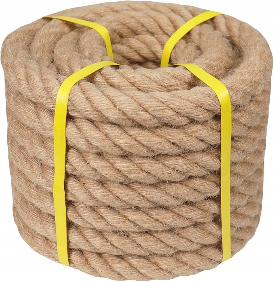 Lina jutowa 40 mm x 10 m. Naturalna, trójżyłowa. Dom, ogród, rękodzieło!