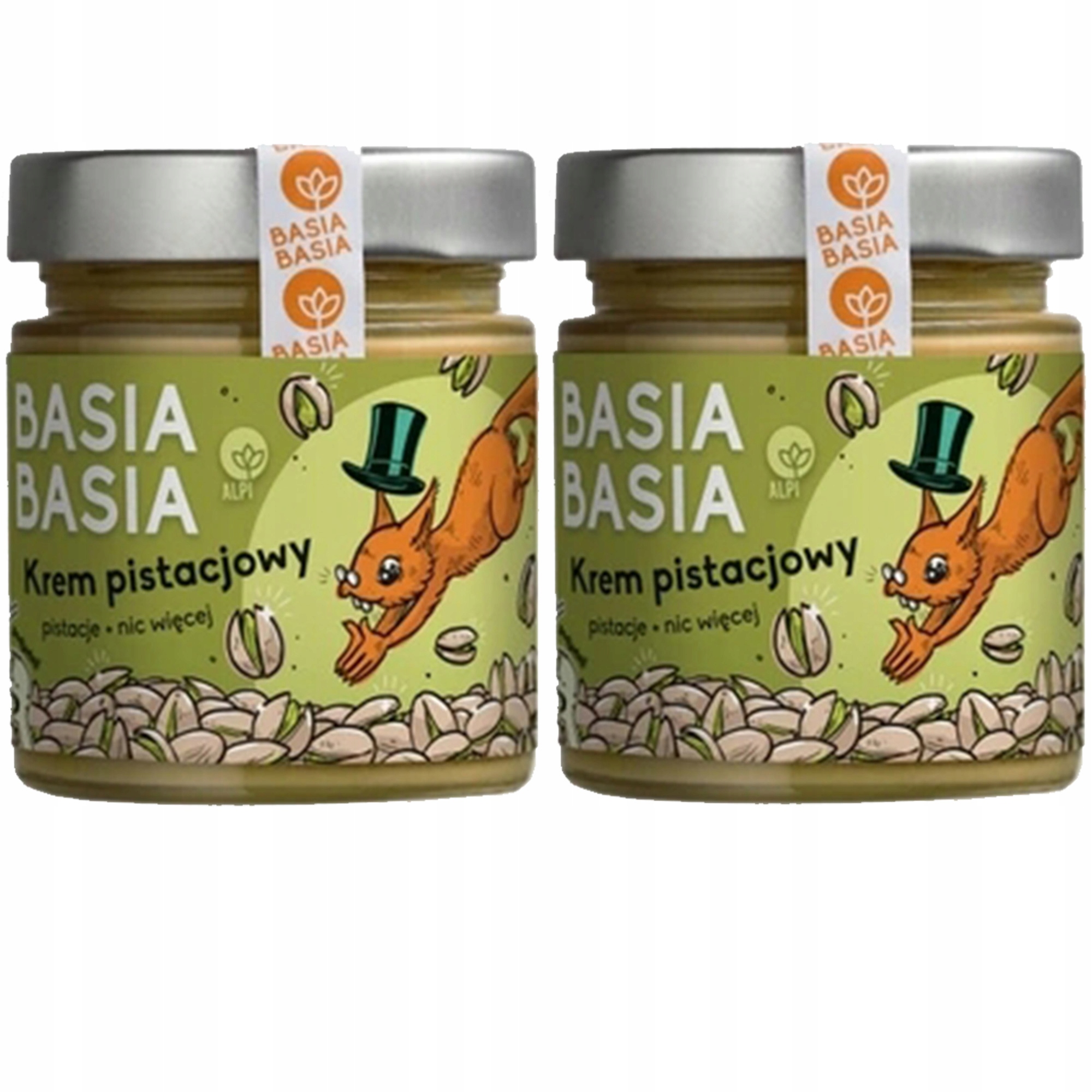 Basia Basia Krem Pistacjowy 100% Pistacje Prażone 190G x 2 0,38KG