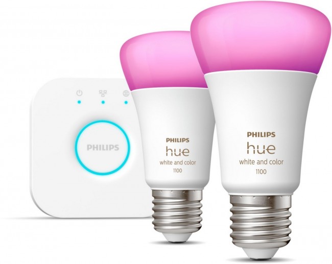 Philips Hue mostek + 2x E27 9W RGBW