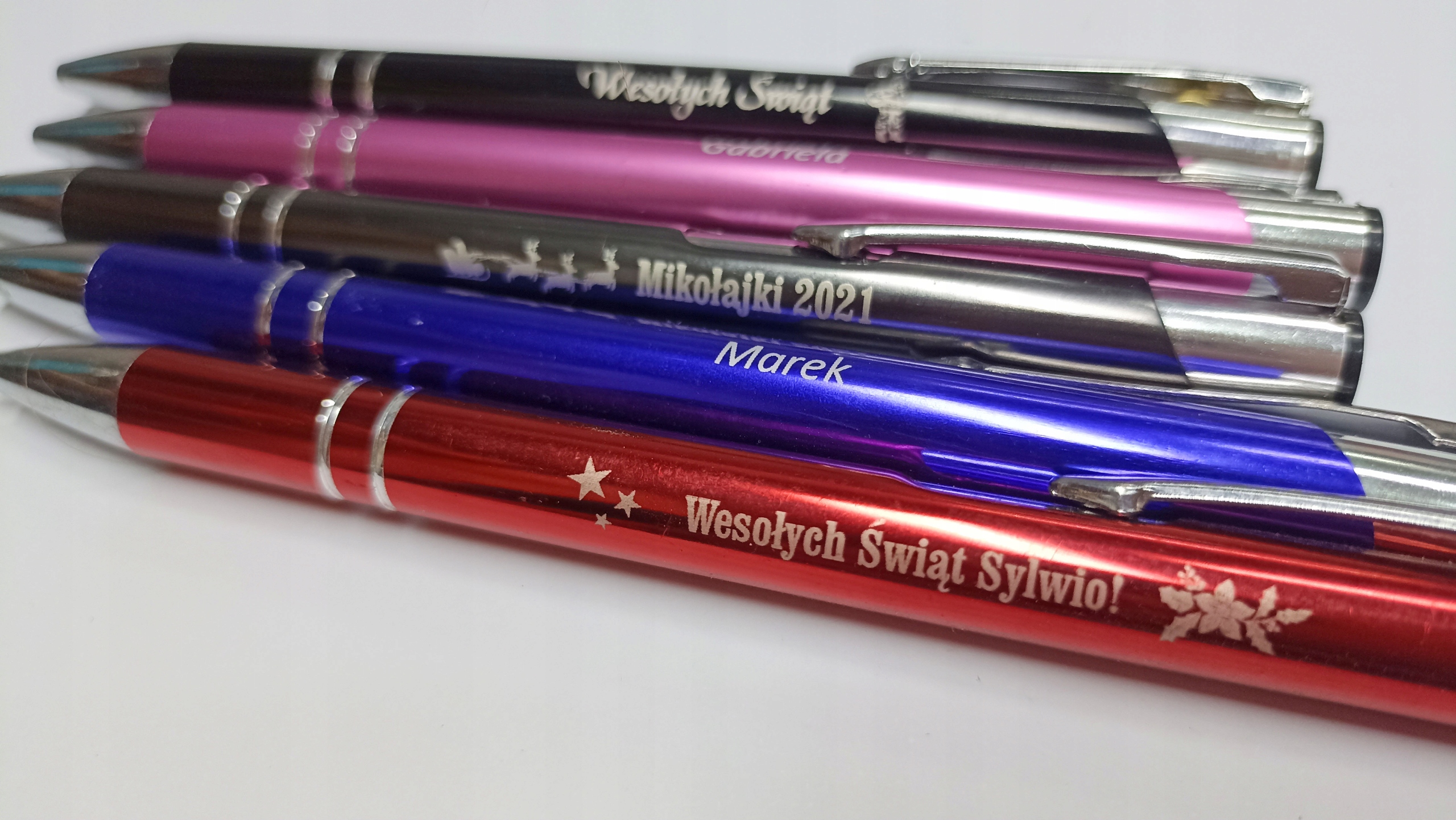 Długopisy metal PASOWANIE NA UCZNIA grawer każdy inny Marka Cosmo