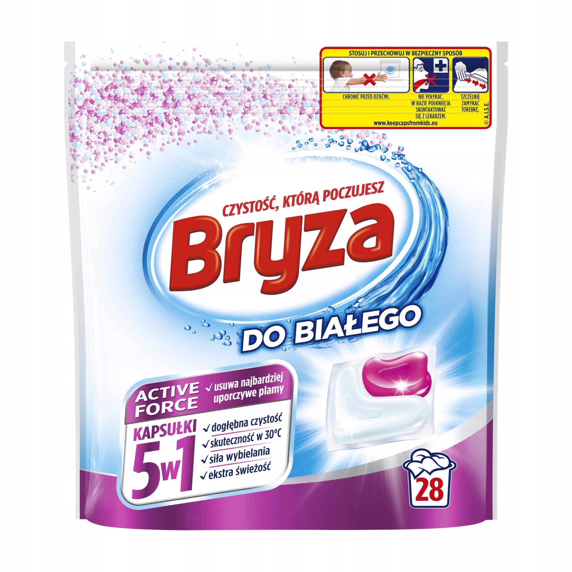 

Bryza 5W1 Kapsułki Do Prania (28) Białe Active For