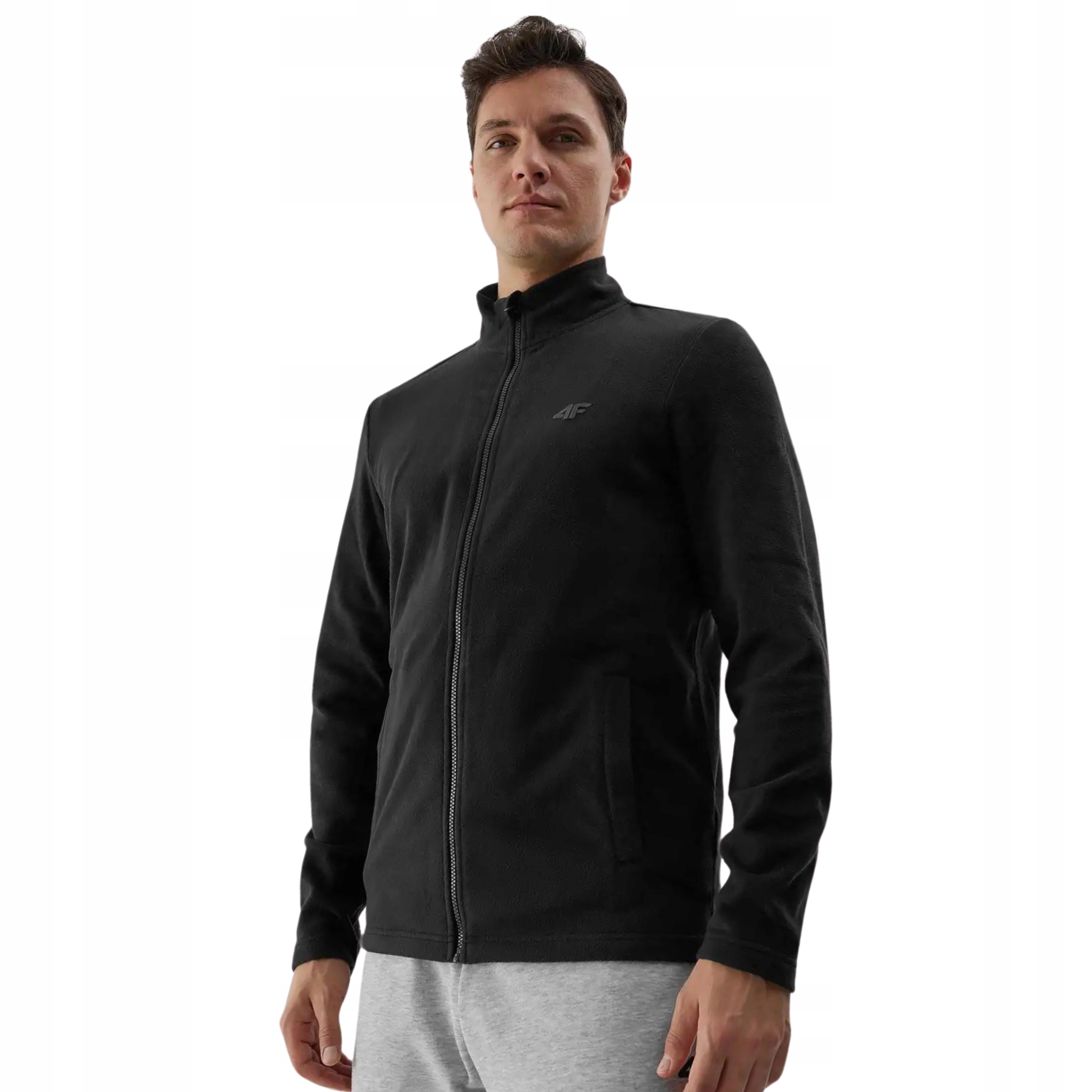 4F POLAR MĘSKI BLUZA POLAROWA ROZPINANA CIEPŁA CZARNA NA ZEMEK BEZ KAPTURA EAN (GTIN) 5904698757435