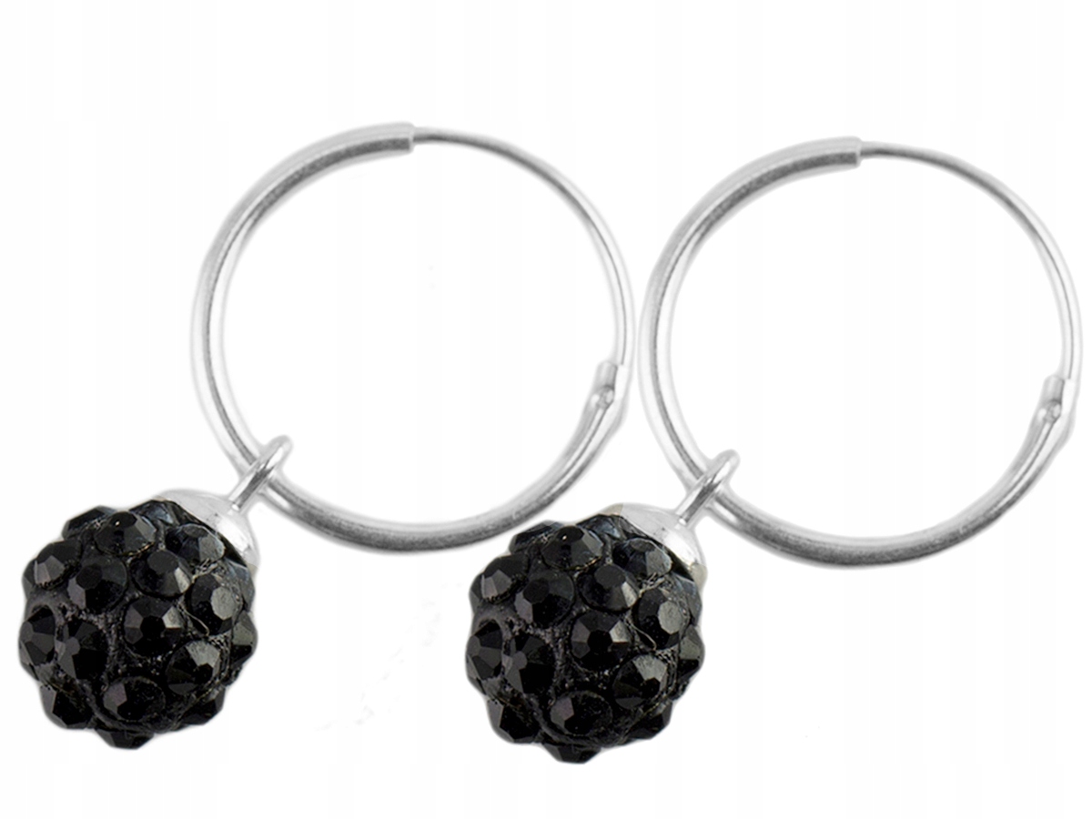 

Versil kolczyki koła 10 mm kulki 8 mm Swar Srebro