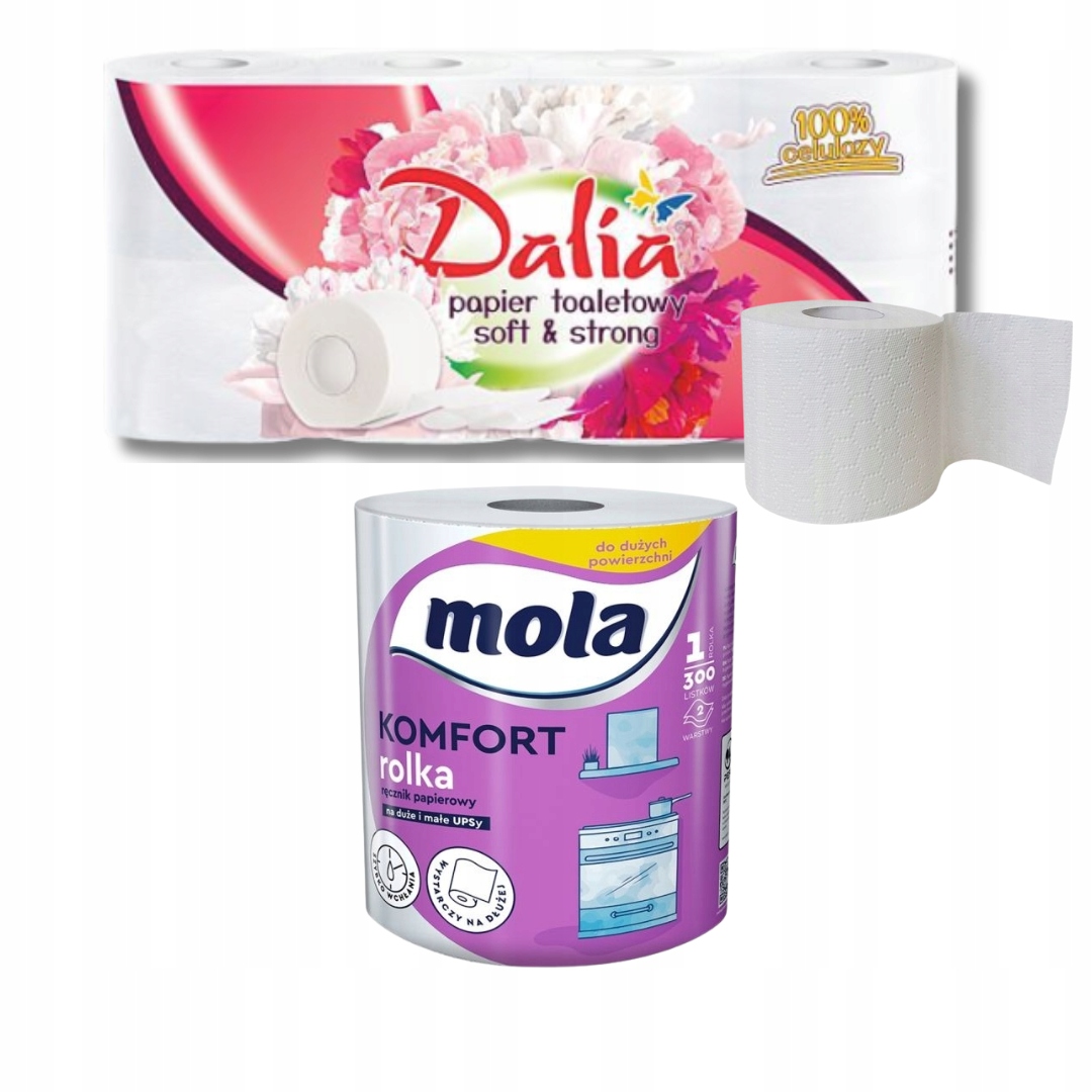 Ręcznik Papierowy Mola Komfort + Papier Toaletowy DALIA 3 Warstwy PAKIET Marka Mola