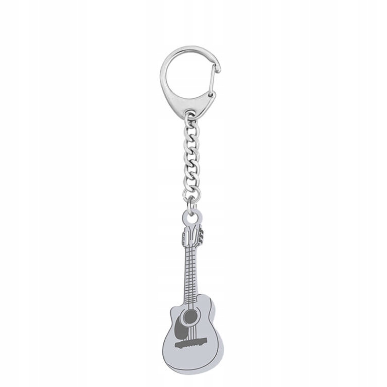 

Brelok Gitara srebro rodowane Grawer Tabliczka Fre