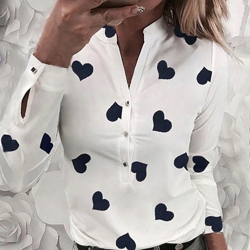 MODNA BLUZKA KOSZULA DAMSKA SERCE KARO KOLORY XXL Linia regular