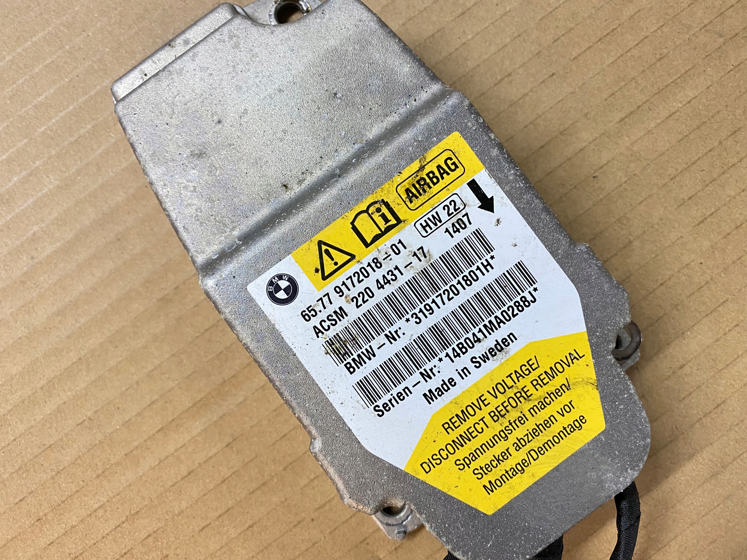 Модуль датчика подушки безпеки BMW Z4 E85 9172018