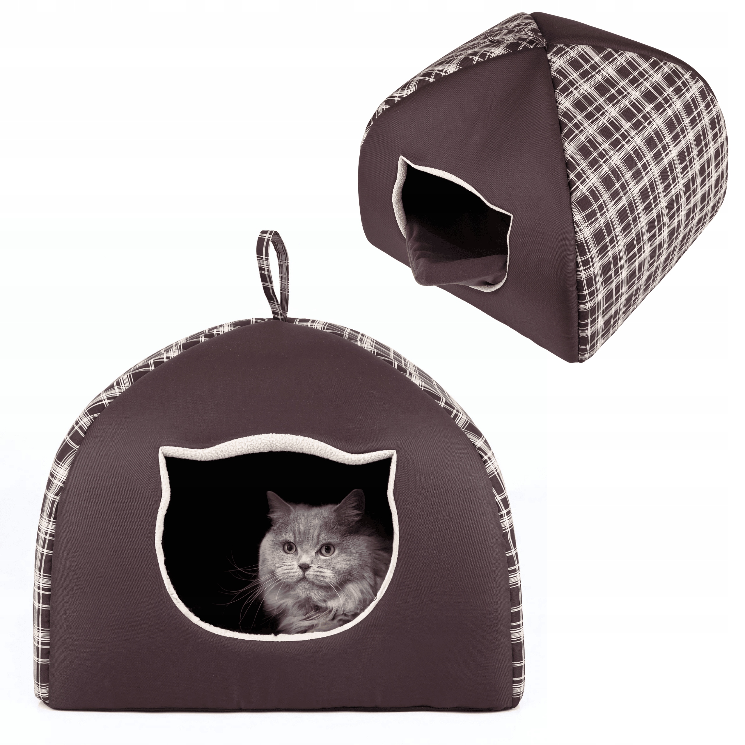 pro kočky domeček kočičí domeček, pelíšek , kotec , polštář R3 49x49x40 cm