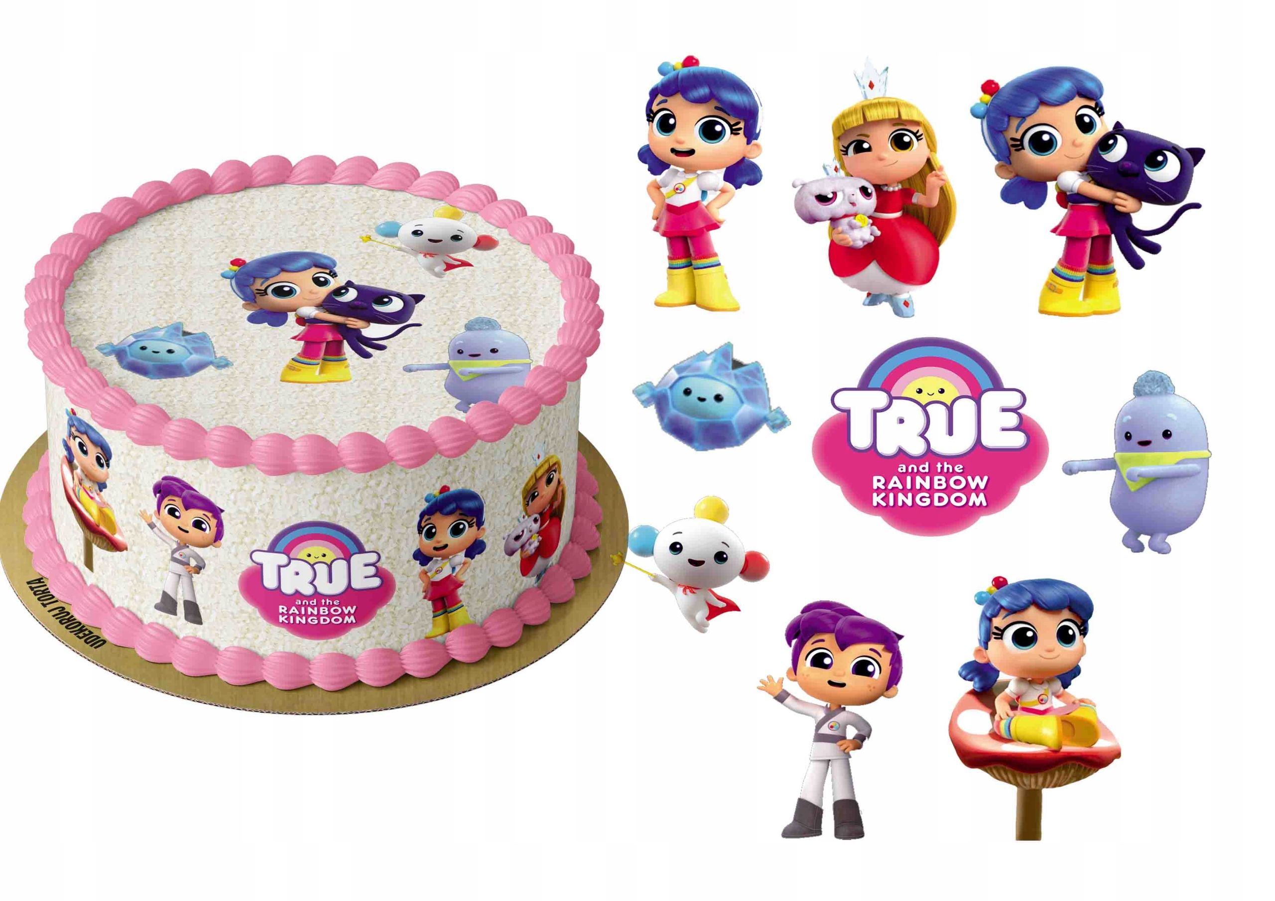 9 jadalnych elementów TRU I TĘCZOWE KRÓLESTWO Motyw bajkowy