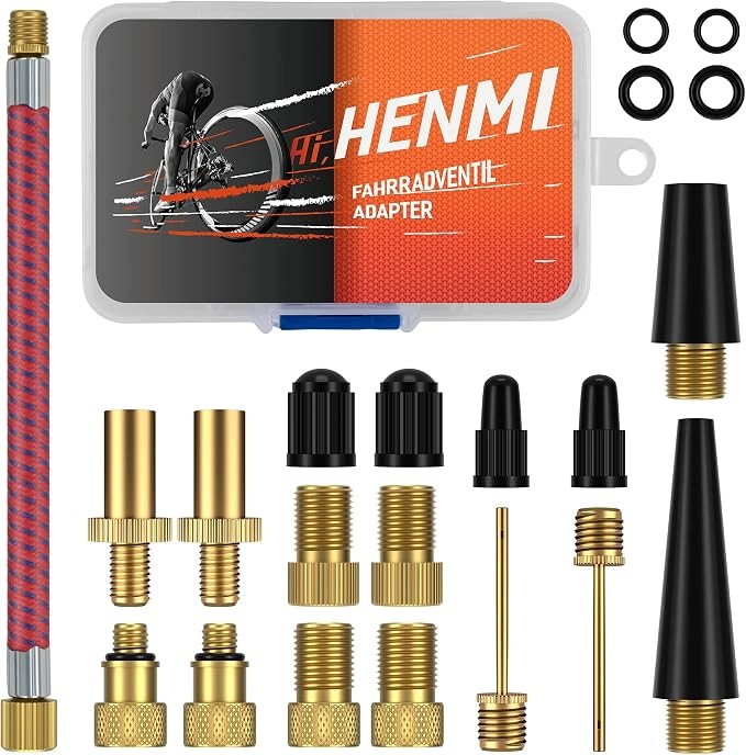 Adaptery Do Wentyli Rowerowych Henmi Zestaw 21 Szt Presta Schrader Dunlop