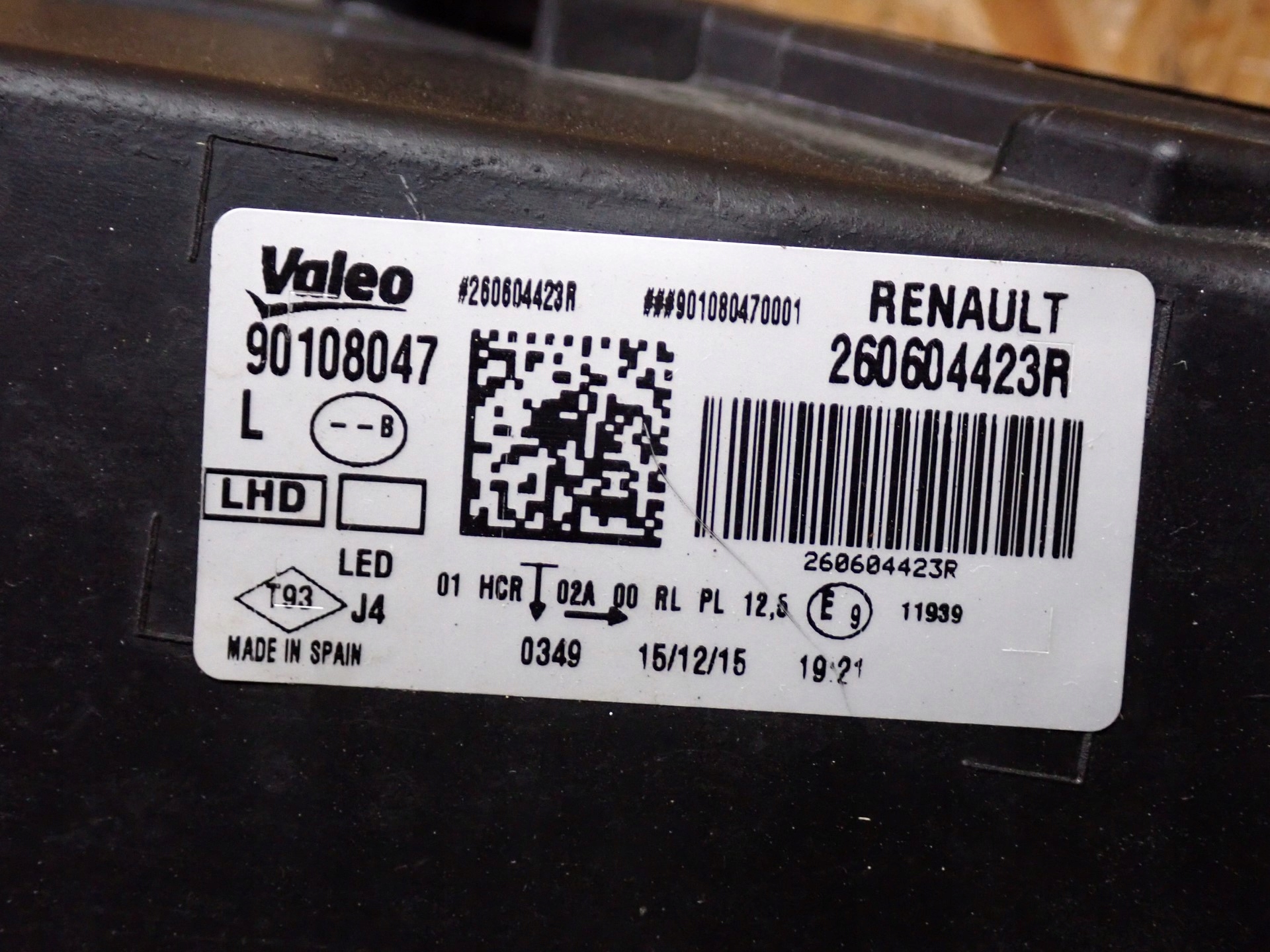 light left REFLEKTOR left FULL LED RENAULT MEGANE 4 IV 2016- 260604423R