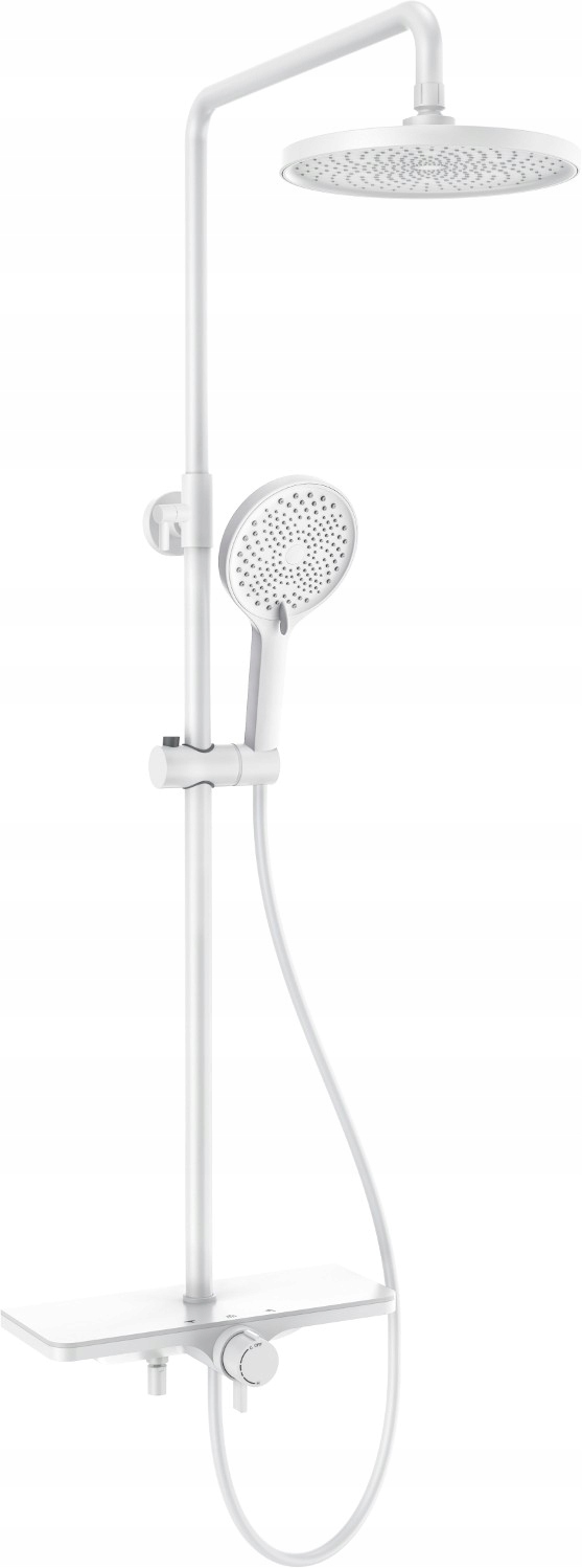 Mexen Frost Biela Sprchová Sada s Dažďovou Hlavicou a Batériou