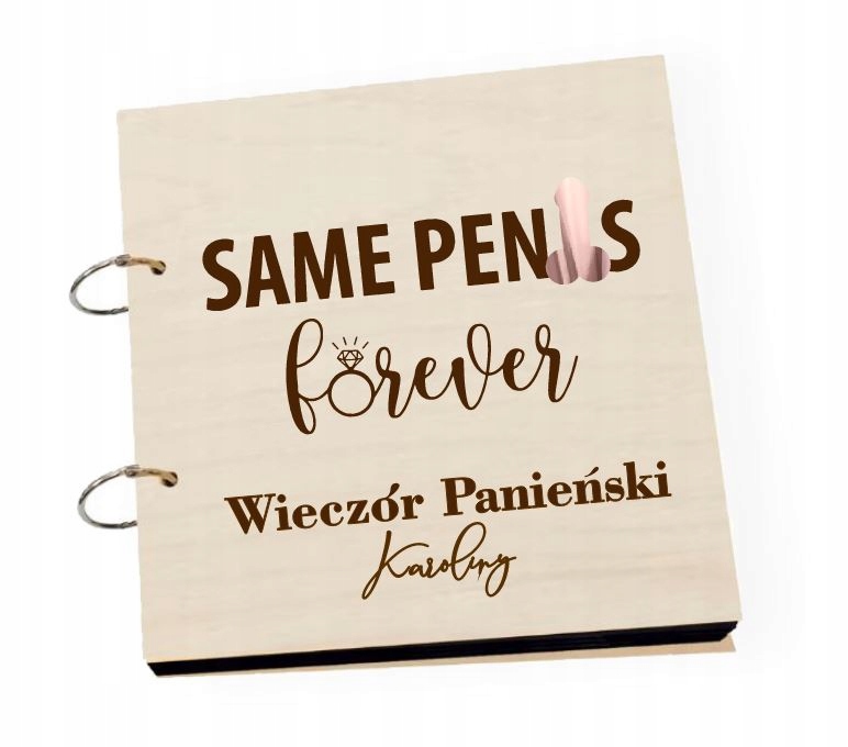 

drewniany Album Wieczór Panieński złocony GoldRose