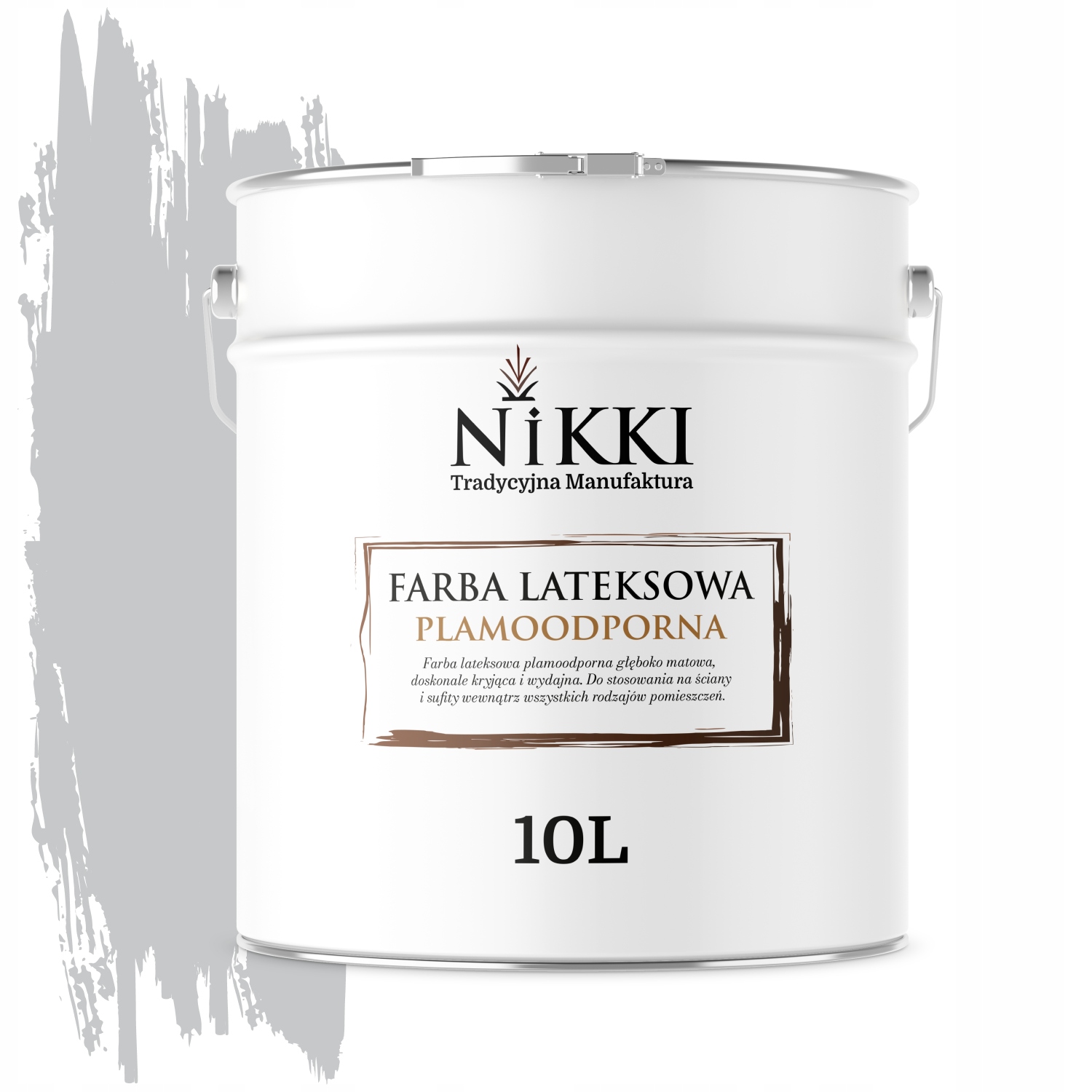 Latexová Farba Odolná Voči Škvrnám Šedá Svetlá H1061 10L Hlboká Matná