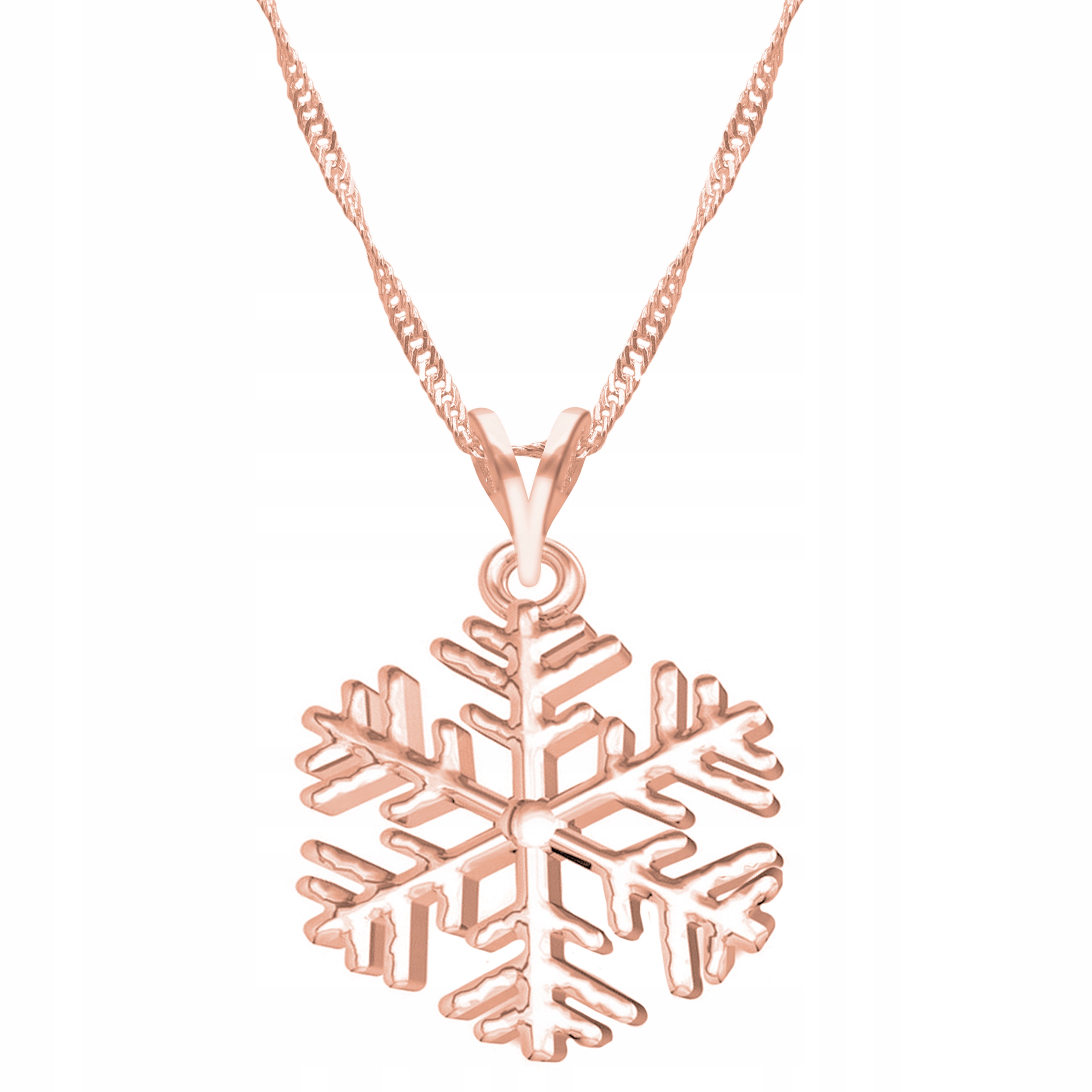 Řetízek zlatý náhrdelník 925 Sněhová vločka