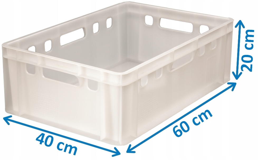 POJEMNIK EURO SRZYNKA E2 PLASTIKOWA SKRZYNIA ATEST Pojemność skrzyni 40 l