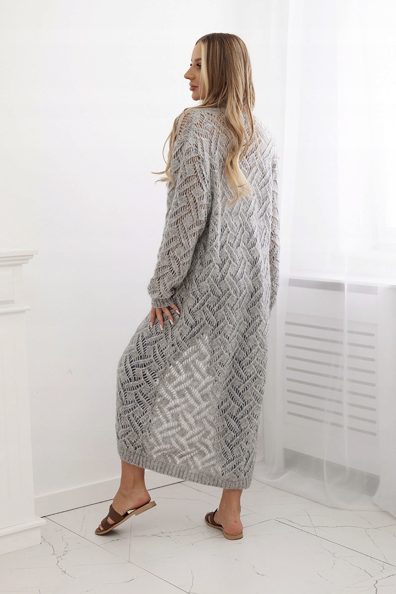 Dlouhý svetr Kid Moher šedý