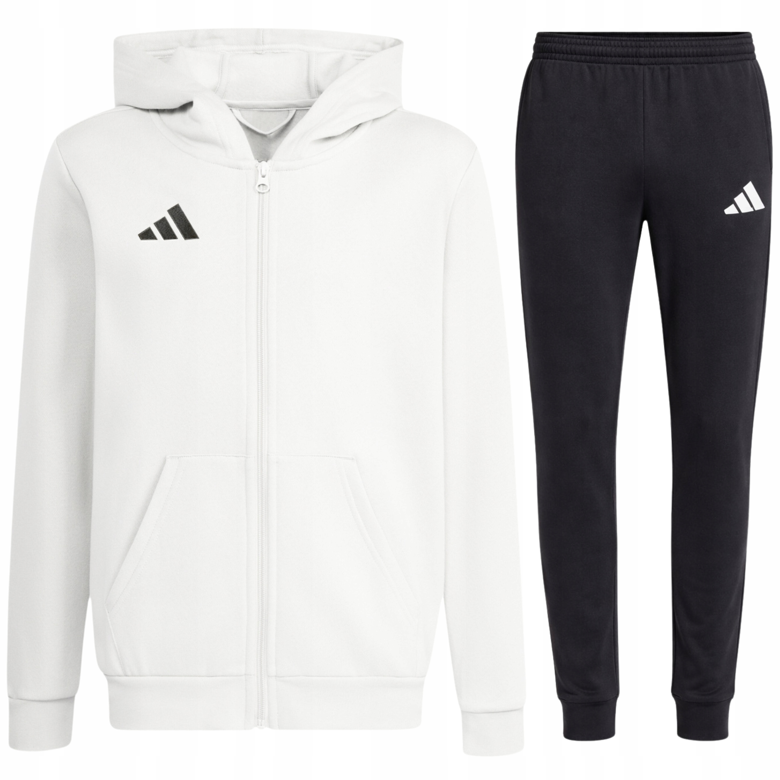 Dres Dziecięcy Adidas Komplet Zestaw Bluza Spodnie Bawełna Zamek r140-152cm