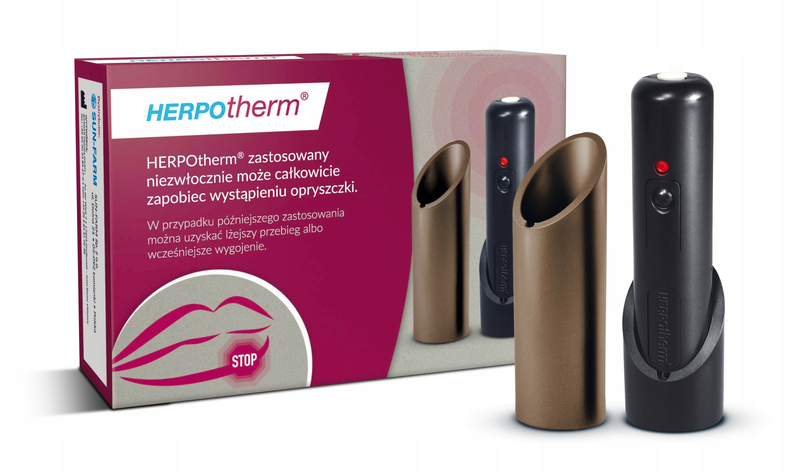 

Herpotherm zwalcza objawy opryszczki wargowej