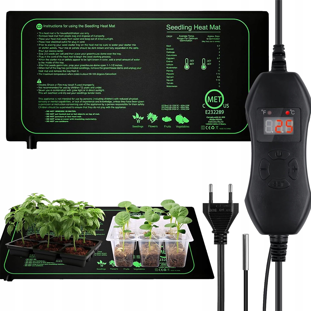 Levně Topný Rohož S Termostatem Pro Terárium A Sazenice Rostlin 50 W