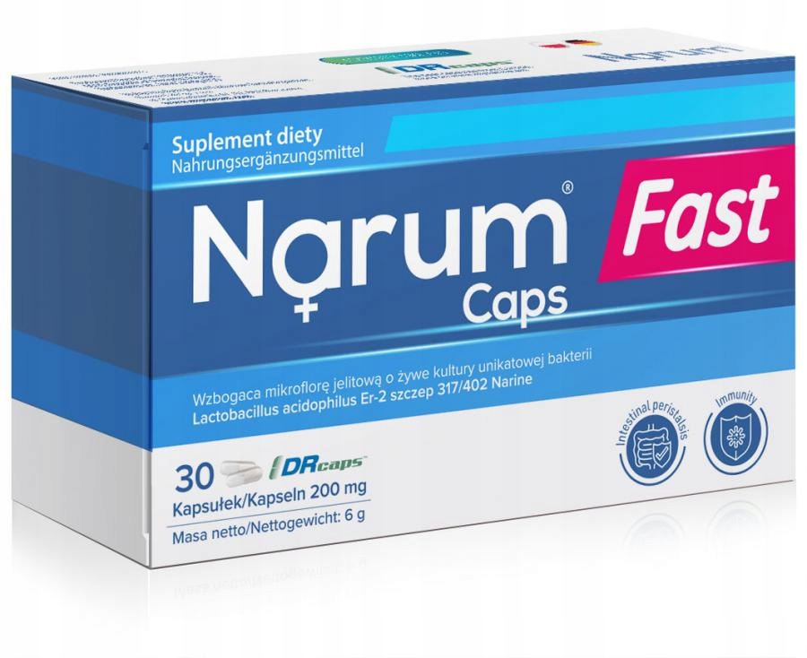 Narum Fast | 30 kapsułek | Probiotyk | Narine