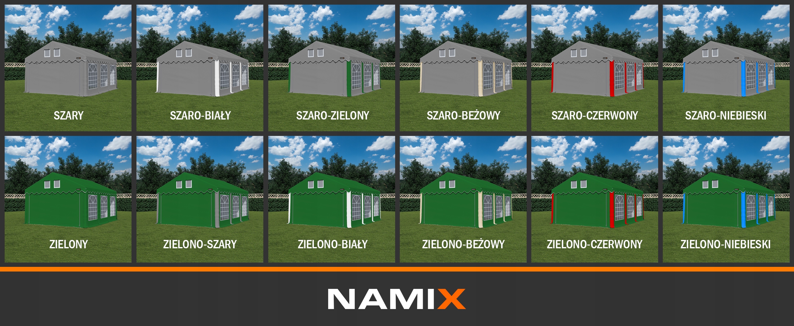 NAMIOT COMFORT 3x10 imprezowy ogrodowy RÓŻNE KOLOR Kolor wielokolorowy