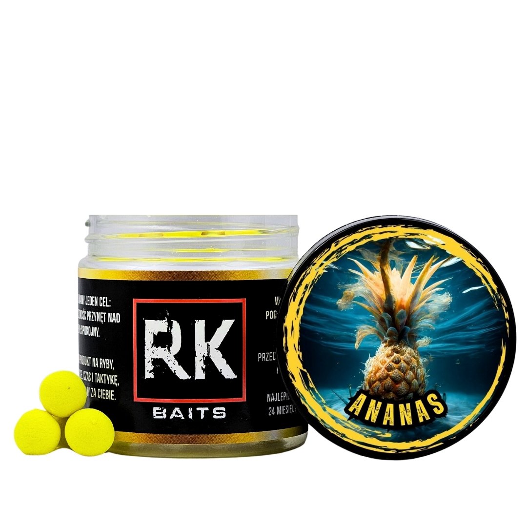 Kulki proteinowe Rk Baits Ananas Fluo Pop Up 12mm 125ml