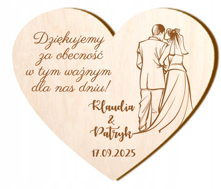 

Podziękowanie Dla Gości Ślub Wesele Magnes