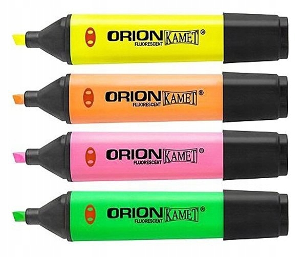 

Zakreślacz Orion 4 Fluorescencyjne, Kamet