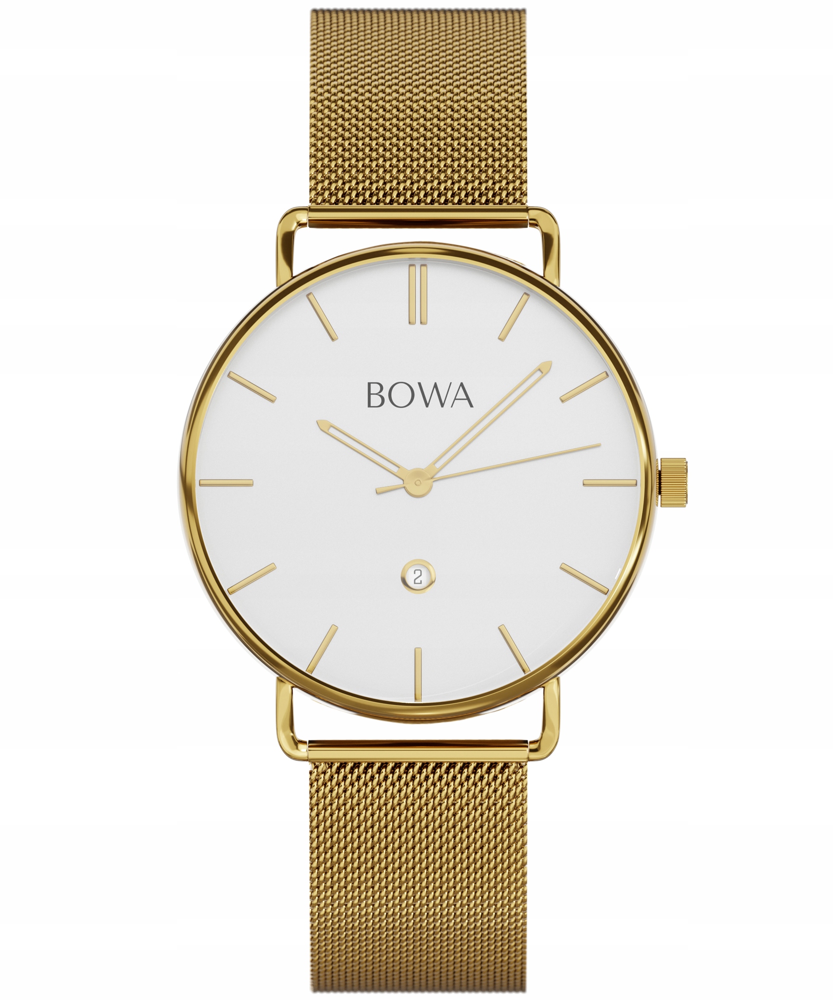 Dámské hodinky Bowa Milan White-Gold Mesh 34