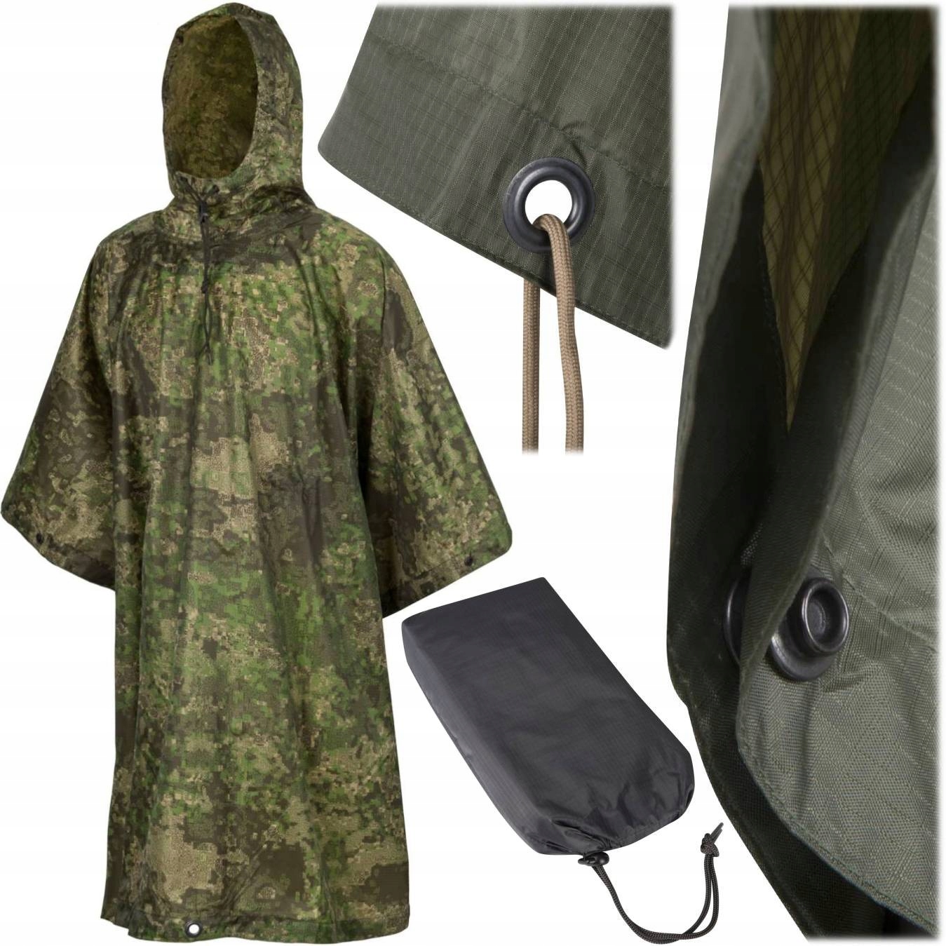 Peleryna Przeciwdeszczowa Pałatka Helikon Poncho U.s. PenCott Wildwood
