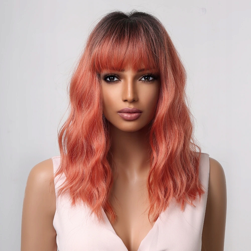 Krátká oranžová paruka Orion