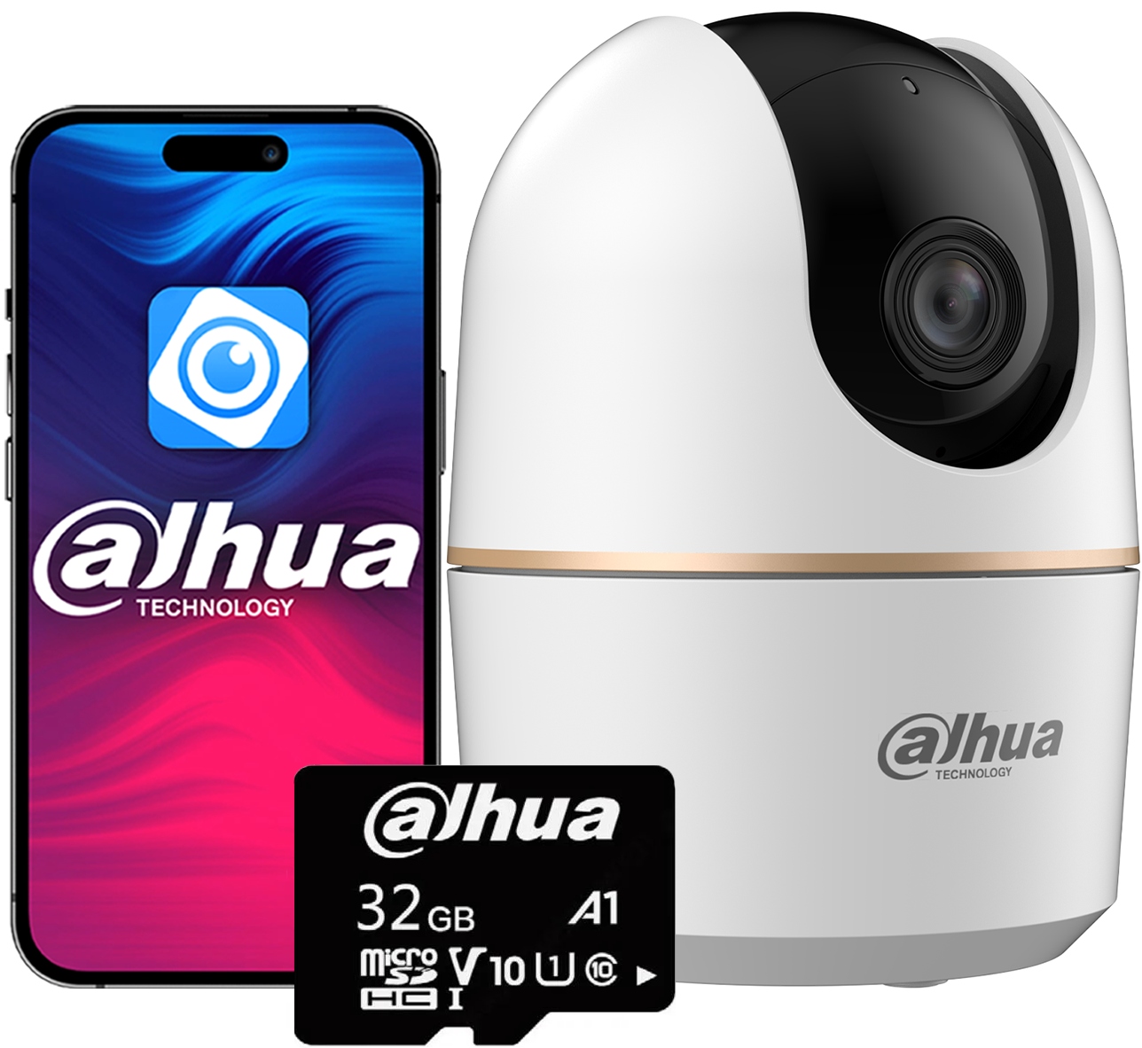 Vnútorná WiFi kamera pestúnka 5MPx Dahua H5A A1 Hero Otočná Mikrofón 32GB