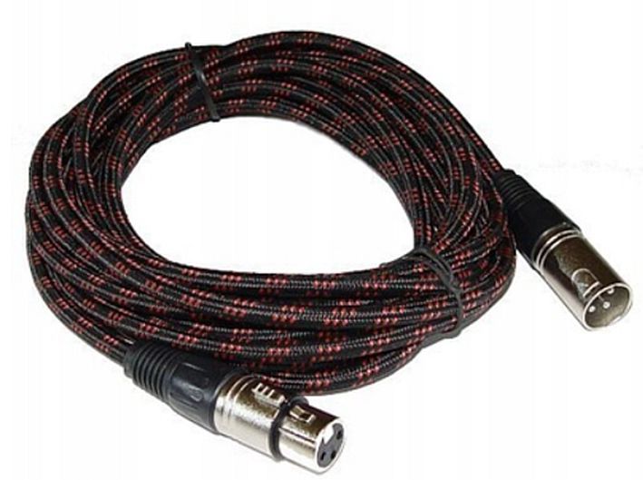 KABEL MIKROFONOWY CANON 3M XLR-XLR M-F bawełniany oplot Model KPO2756-3
