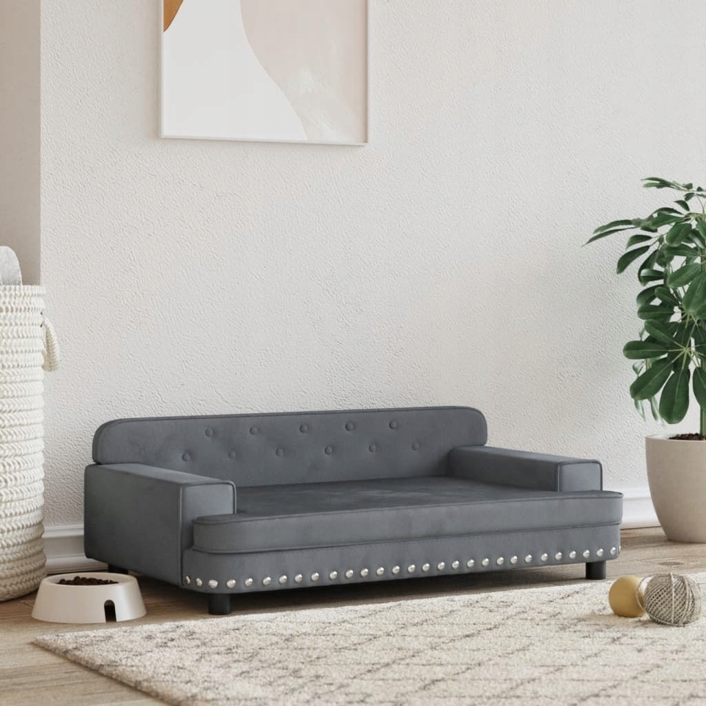 Levně VidaXL pelíšek pro psa šedý 90 cm x 53 cm
