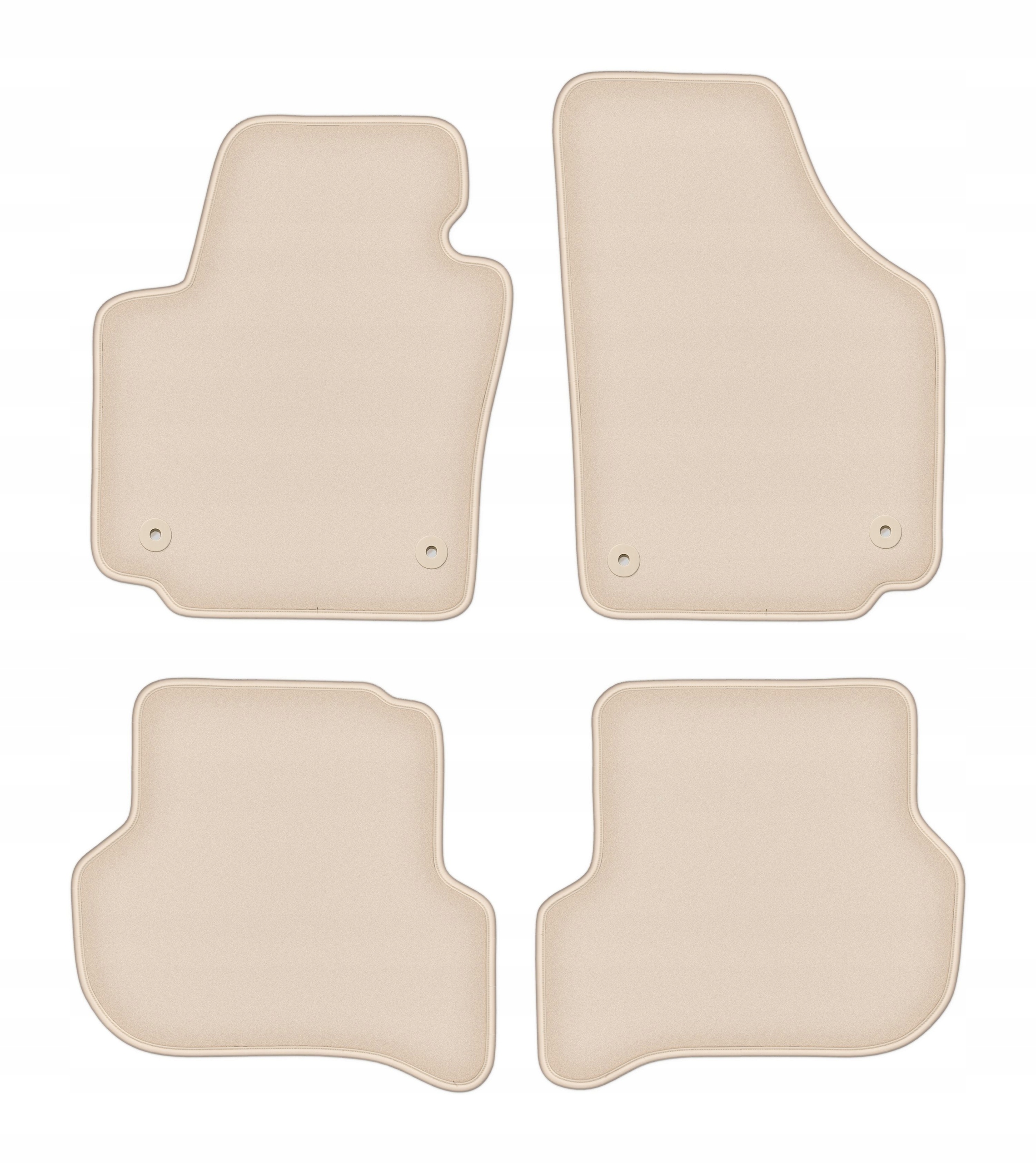 Velurové koberce pro Seat Altea 08.2008-2015 komplet Fortuna béžová 4 ks