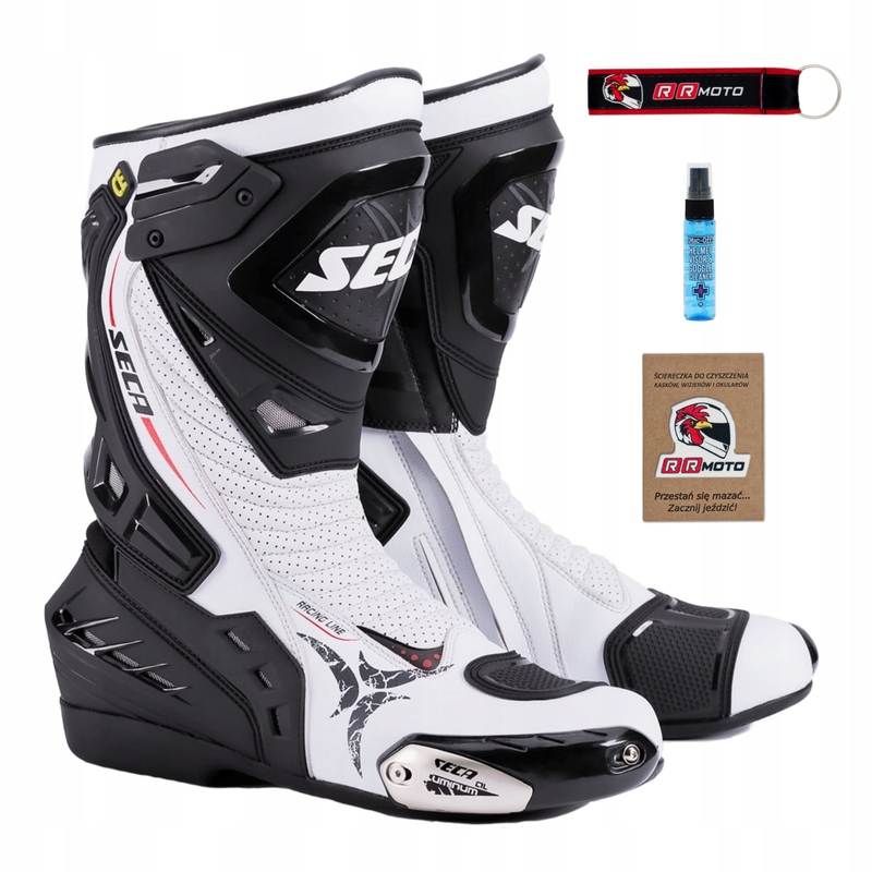 

Buty motocyklowe Seca Hyper White czarny Gratisy