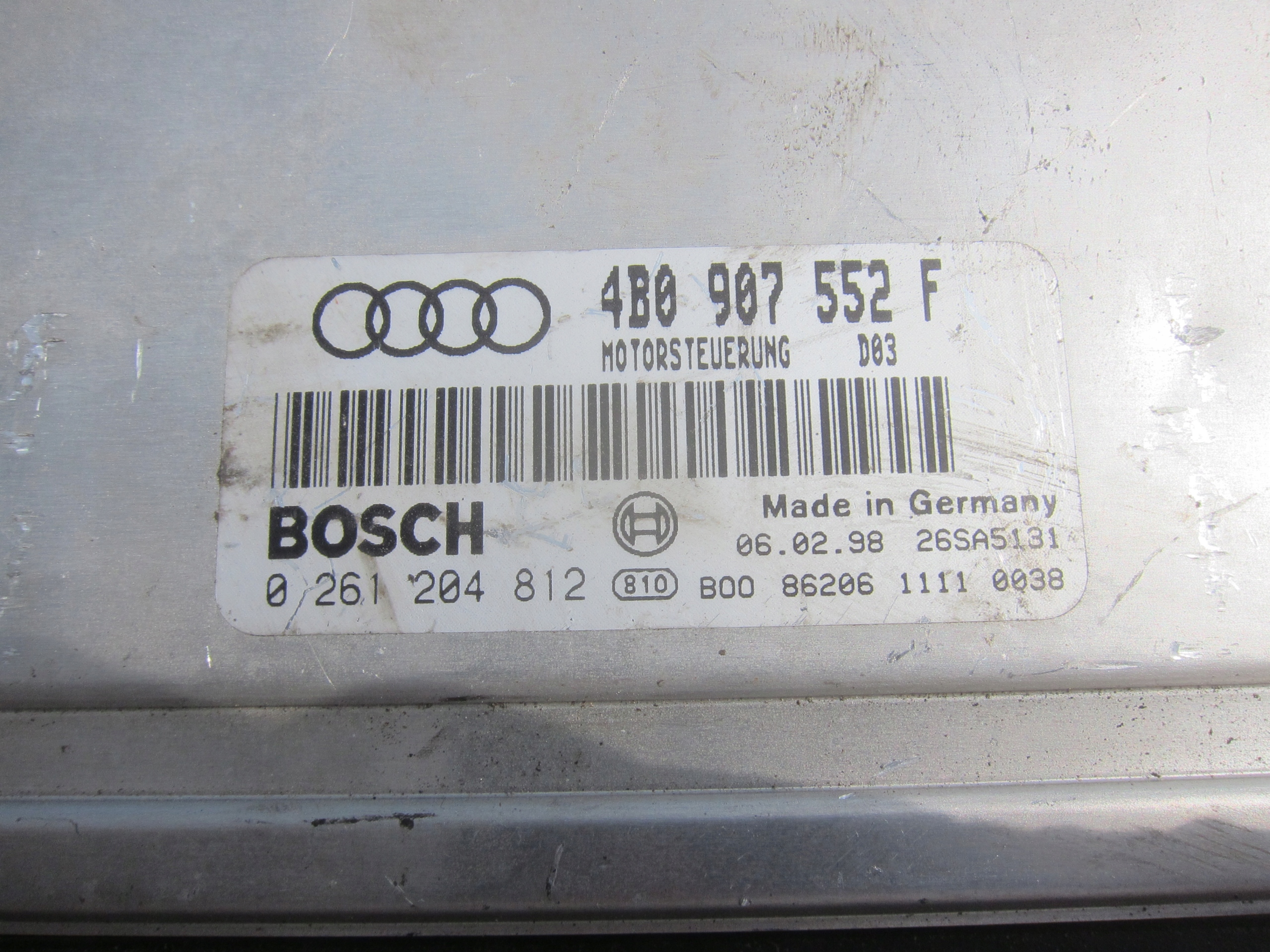 computer 0261204812 4B0907552F AUDI