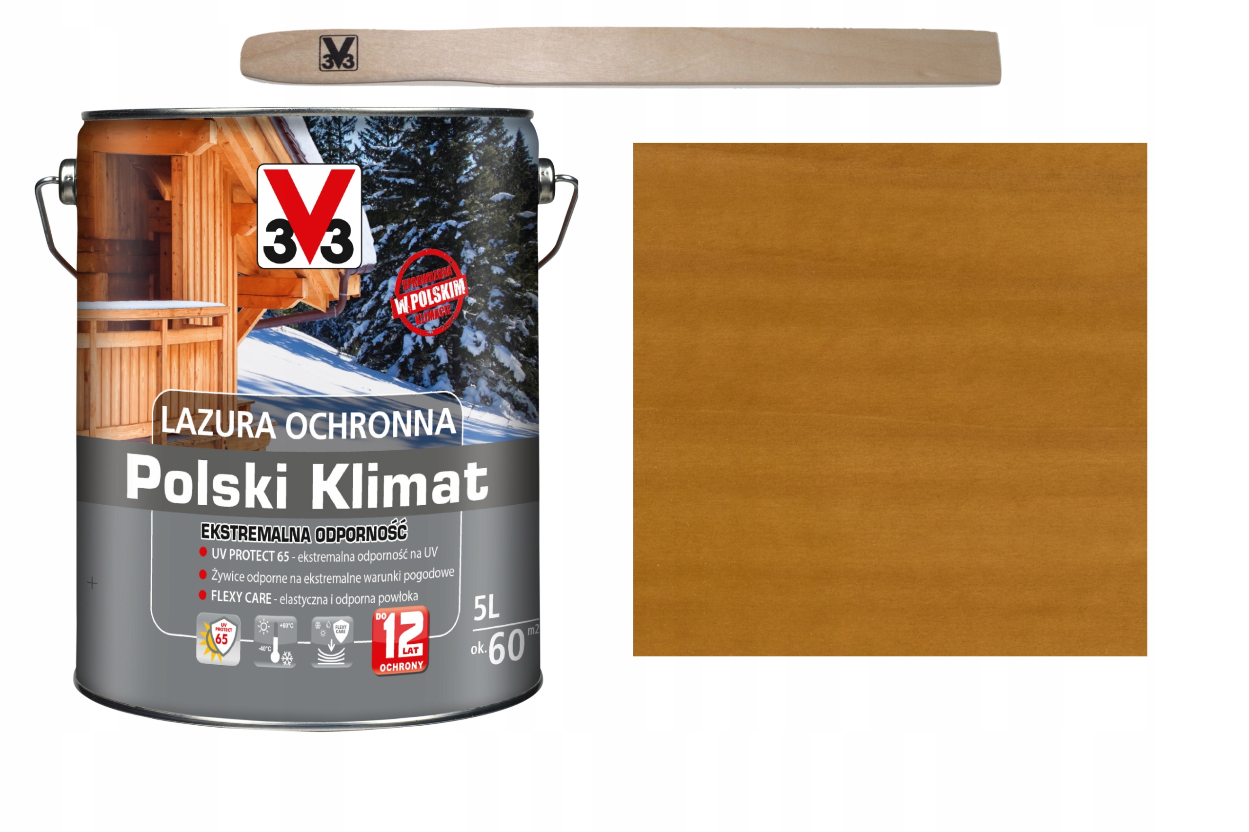 3V3 Výkonná 12letá ochranná lazura Extrémní impregnace dřeva Skandinávská