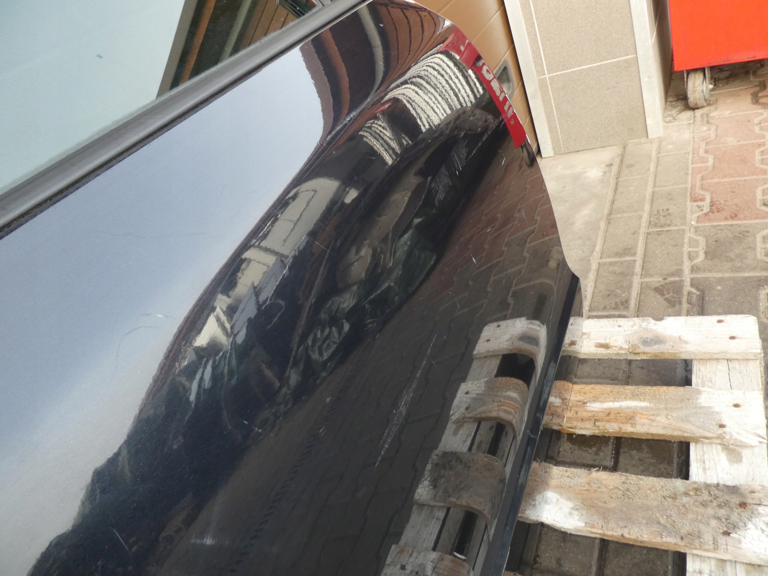 complete door right rear part SKODA SUPERB II black,