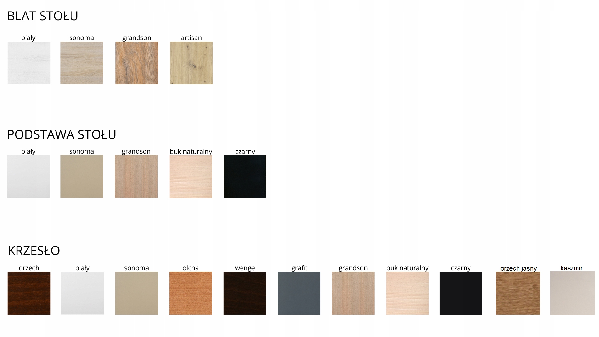 Zestaw ESENCJA 65 stół + 4 krzesła WIELE KOLORÓW DREWNA DO WYBORU HIT Liczba elementów w zestawie 5