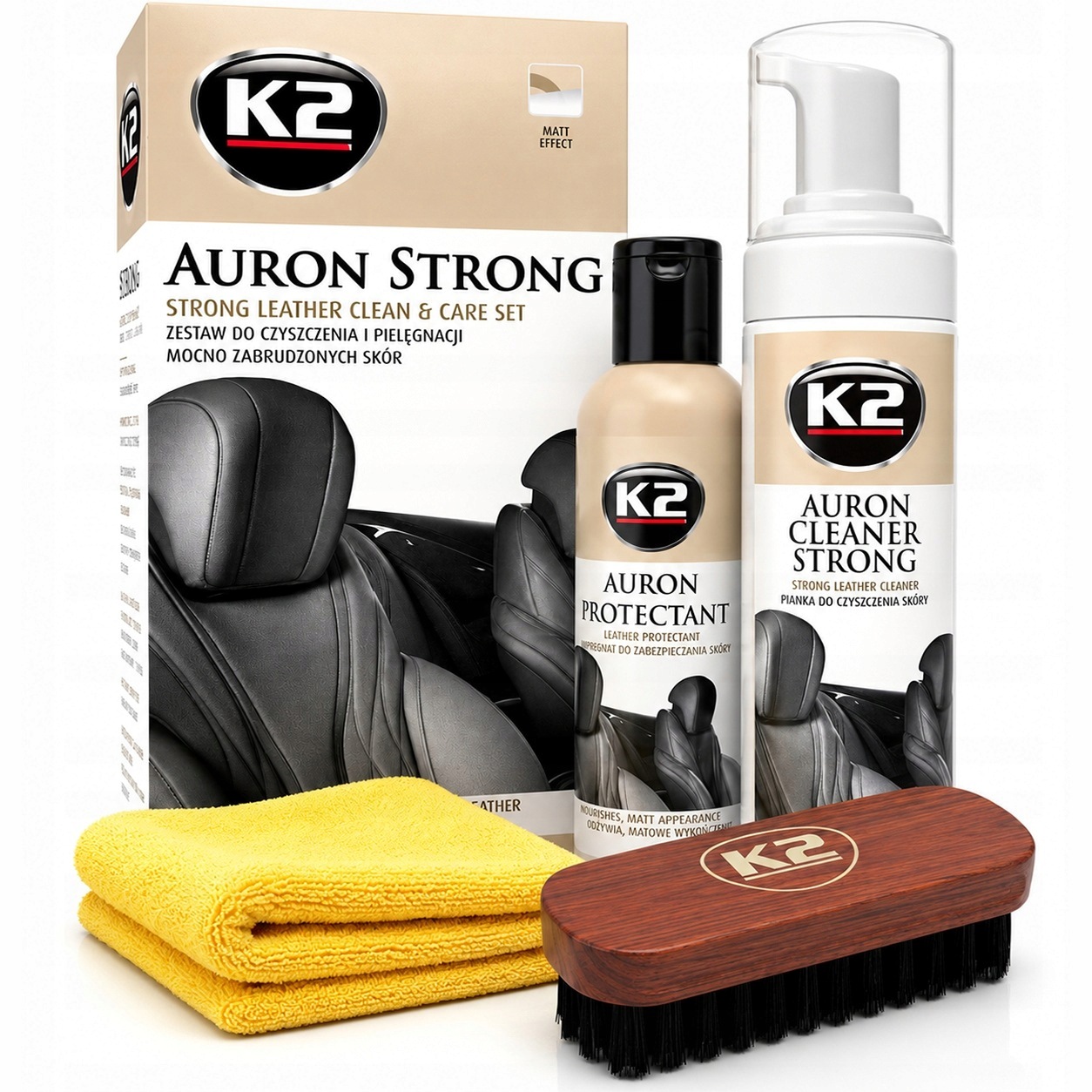 Sada Pro Čištění A Péči O Pokožku Detailingu K2 Auron Strong