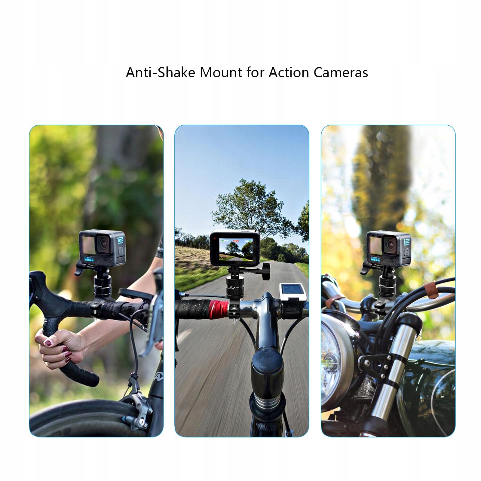 FOREVERCAM Uchwyt Rowerowy Do Kamery Akcji 360 Stopni GoPro DJI Insta360 — miniatura 6