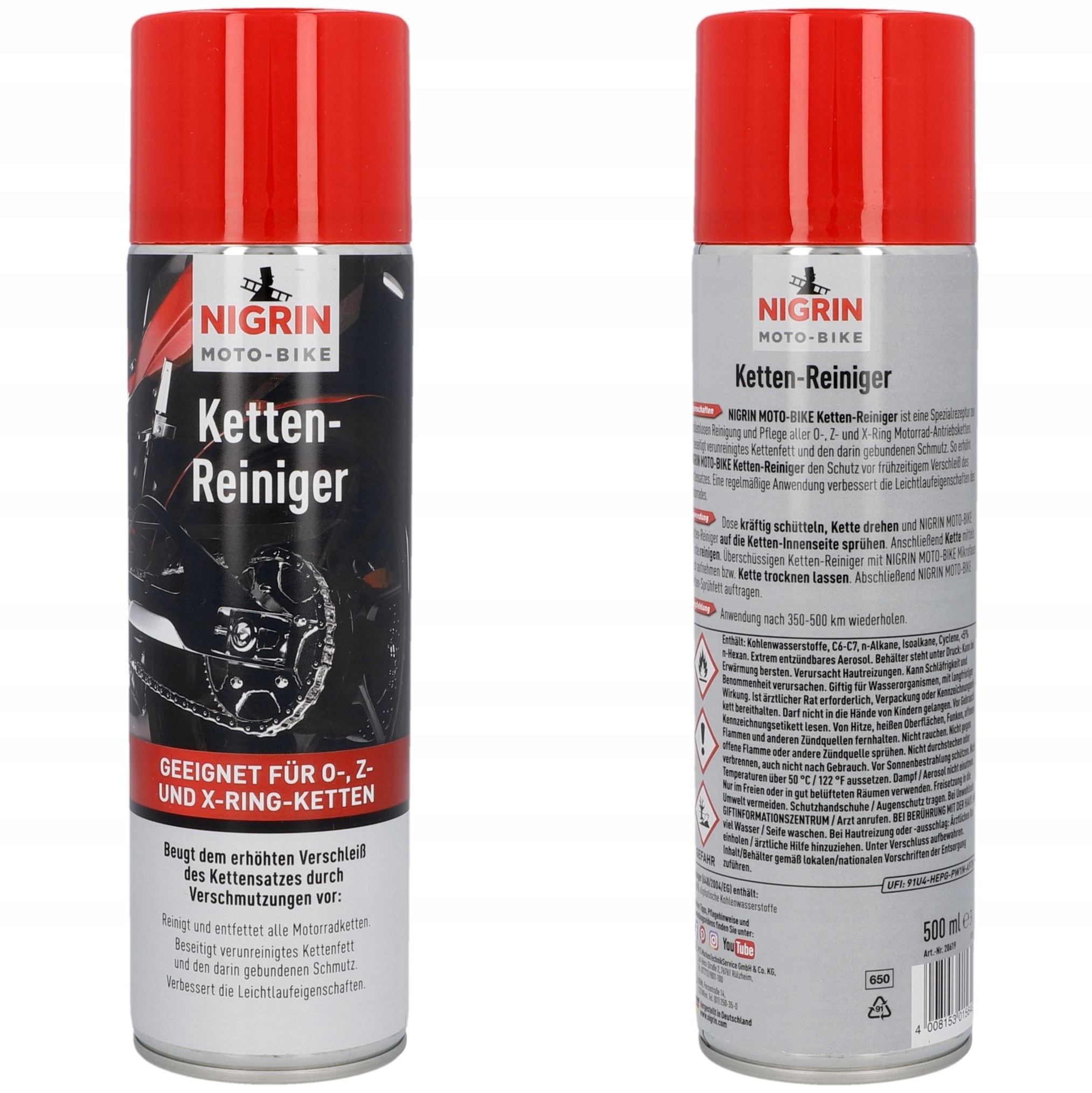 Nigrin Środek Preparat do Czyszczenia Łańcuchów Motocyklowych 500 ml