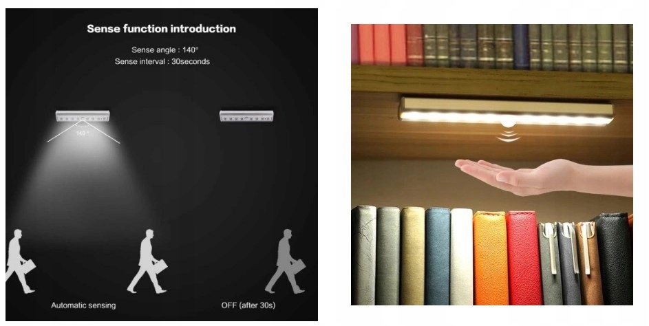 LED Lampka magnez LED 3m czujka ruchu baterie 3xAA Kod producenta oct_2571909_gam_gabA