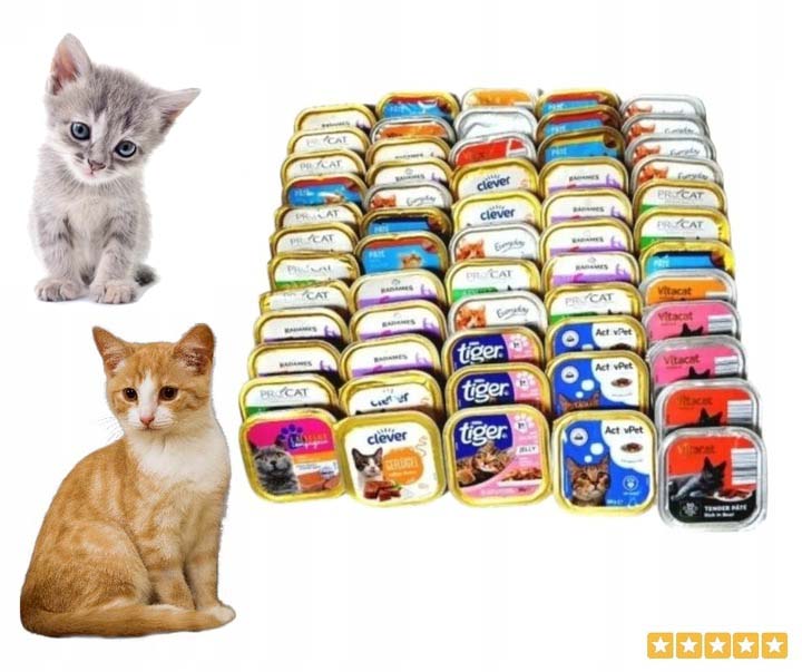 Levně Misky pro Mokré krmivo pro kočky 136x100g Dárek