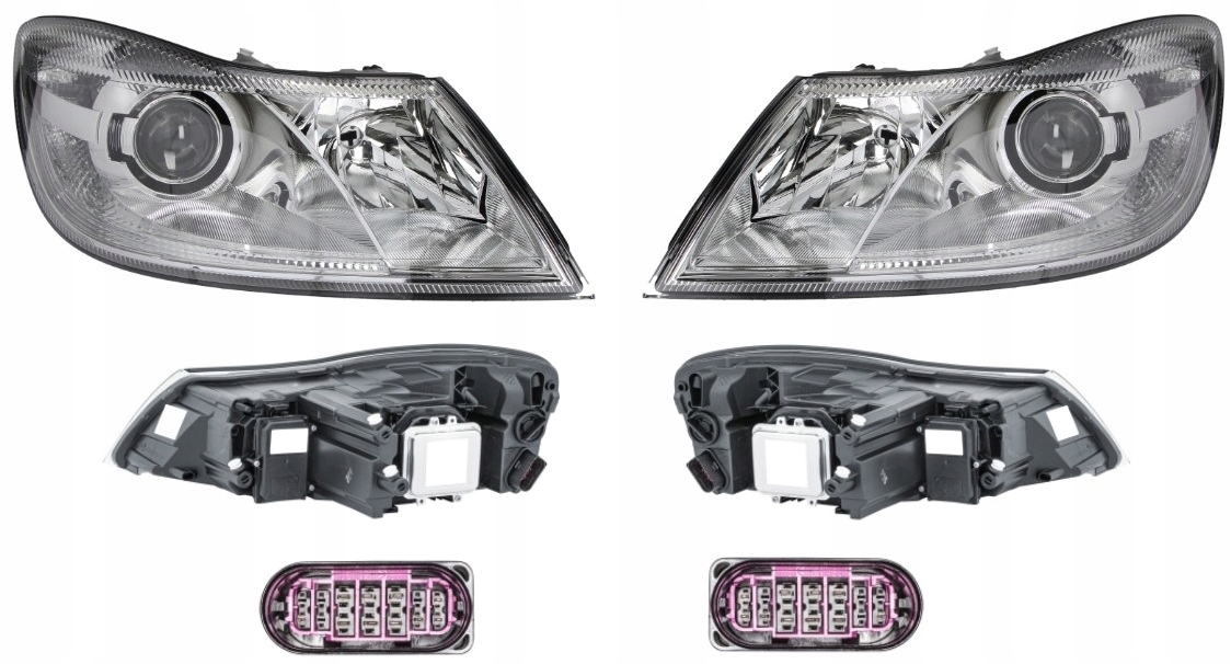 REFLEKTOR LAMPA SKODA OCTAVIA 2 08-13 KSENON L+P